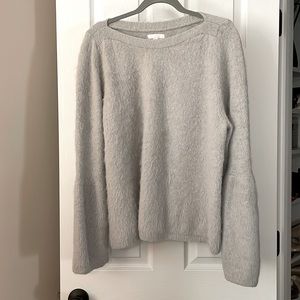 LC Lauren Conrad fuzzy sweater with bell sleeves
